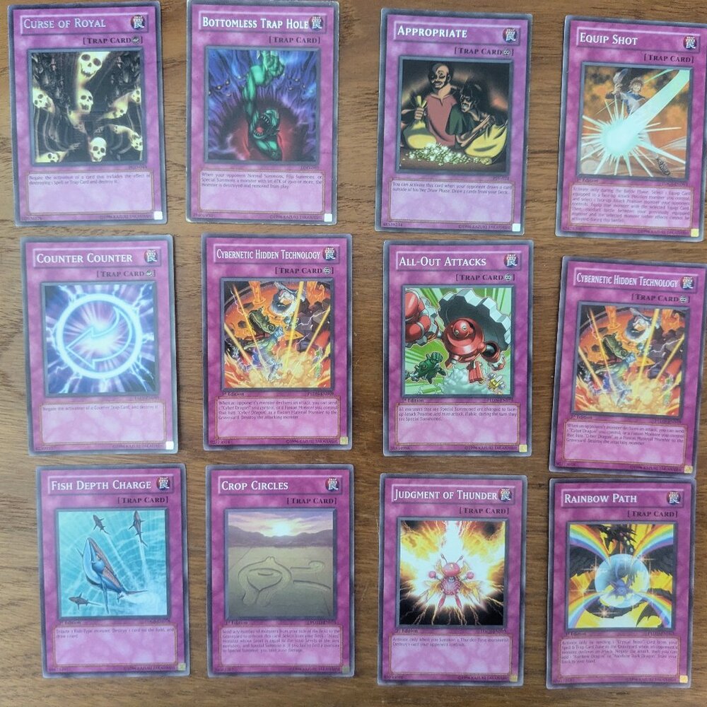Vintage Yu-Gi-Oh! Trap Card Lot (12 Cards) - Counter Traps & Tech Staples YuGiOh